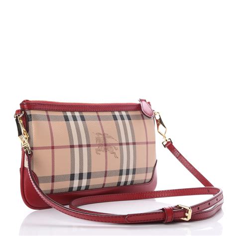 burberry peyton crossbody deep red|BURBERRY Haymarket Check Small Peyton .